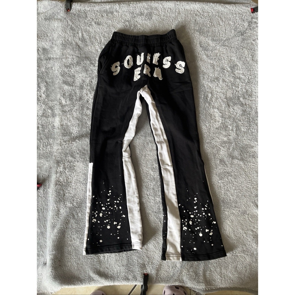 SOULESS ERA TEEN BAGGY FLARE WOMENS BLACK PANTS SMALL SIZE